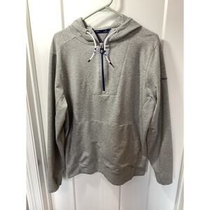 B. Draddy‎ mens hooded quarter zip pullover sweatshirt gray size large